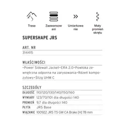 Narty HEAD Supershape JRS Junior + wiązania JRS 7.5 GW CA 2026