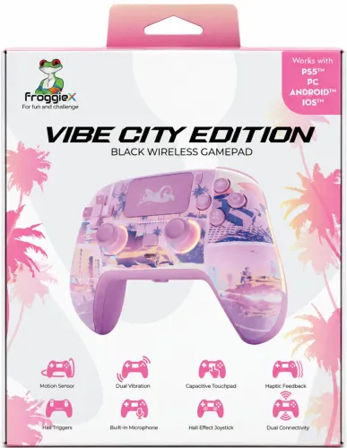 Pad FroggieX FX-P5-GP5-P Vibe City Edition do PC, PlayStation 5, Android, iOS Bezprzewodowy Różowy
