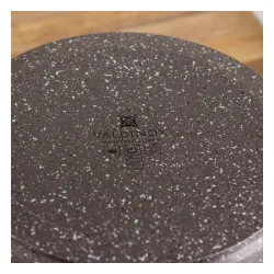 Garnek aluminiowy z pokrywką VALDINOX ROCK SZARY 1,8 l