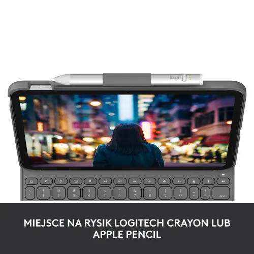 Etui na iPad LOGITECH Slim Folio Szary Klawiatura