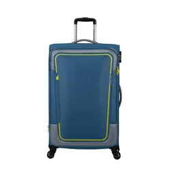 Большой расширяемый чемодан American Tourister Pulsonic-coronet blue