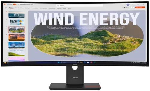 Monitor LENOVO ThinkVision T34WD-40 34" 3440x1440px 120Hz 4 ms [GTG] Curved + Kamera MC60