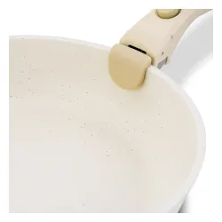 Zestaw 3 patelni Starke Pro Compacti Cream 4 elementy odpinany uchwyt