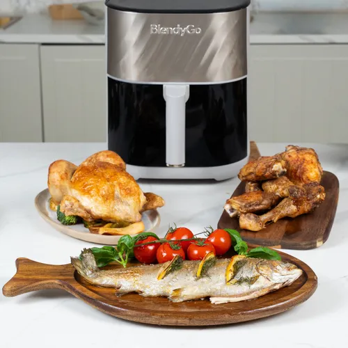 Air Fryer Frytkownica beztłuszczowa BLENDYGO Air 6l z okienkiem do obserwacji postępów gotowania Szampański