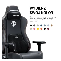Fotel Anda Seat Kaiser 3E XL Gamingowy do 150kg Skóra ECO Czarny