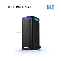 Power Audio Sony ULT Tower 9AC SRS-ULT900AC Bluetooth Mikrofon Karaoke Czarny