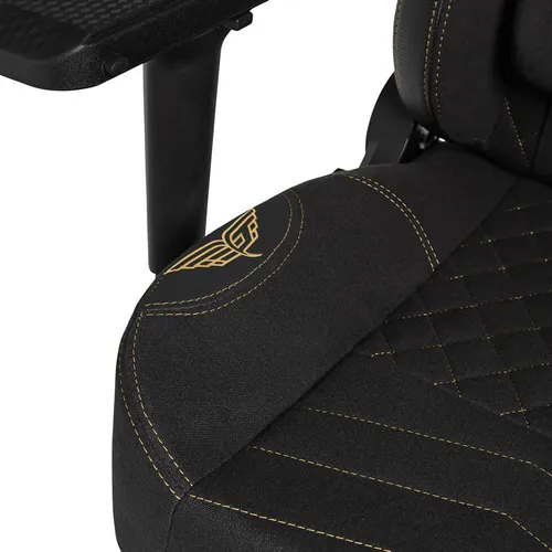 Fotel GAMVIS Elite 2.0 Pro XL Tkanina Czarny (złote elementy)