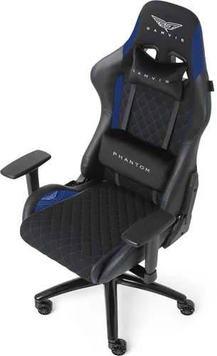 Fotel GAMVIS Phantom Large Czarny (niebieskie elementy)