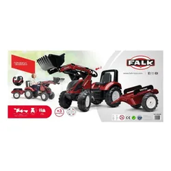 Traktor Na Pedały Dla Dzieci 3-6 Lat Do 50Kg Falk Valtra Przyczepa Łyżka Klakson