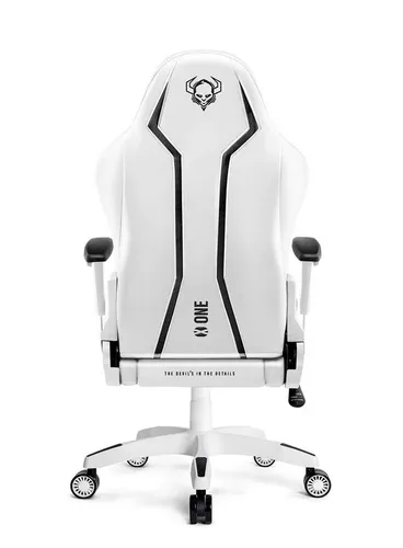 Fotel Diablo Chairs X-One 2.0 Normal Size Gamingowy do 160kg Skóra ECO Tkanina Biało-czarny