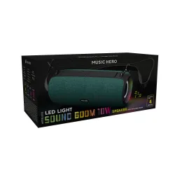 Głośnik Bluetooth Music Hero SOUND BOOM 10W LED LIGHT Zielony