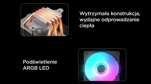Chłodzenie CPU RAMPAGE Octagon B70 ARGB Czarny