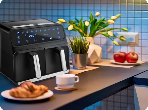 Air Fryer Frytkownica beztłuszczowa BERDSEN BD-653 8l z podwójnym koszem