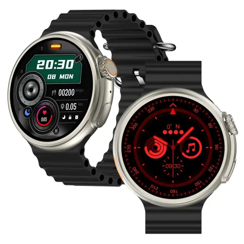 Smartwatch Yaxo OXNARD Titanium 51mm GPS Czarny