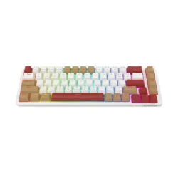 Klawiatura mechaniczna Redragon Rammus K677 Pro Brown Switch Biało-brązowy