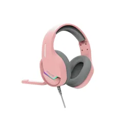 Słuchawki przewodowe z mikrofonem Marvo Tactic 40 Nauszne Różowy
