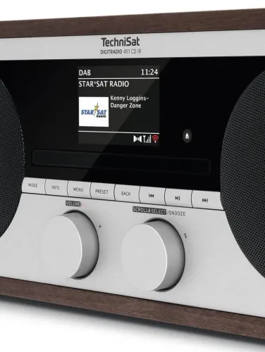 Radioodbiornik TechniSat DigitRadio 451 CD IR Radio FM DAB+ Internetowe Bluetooth Brązowy