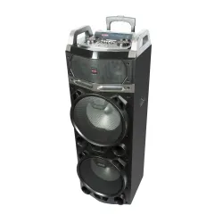 Power Audio Aiwa KBTUS-900 90W Bluetooth Radio FM Mikrofon Karaoke Czarny