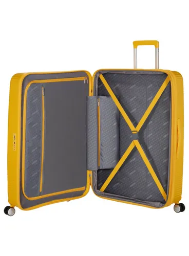Walizka duża XL American Tourister SoundBox 80cm - golden yellow