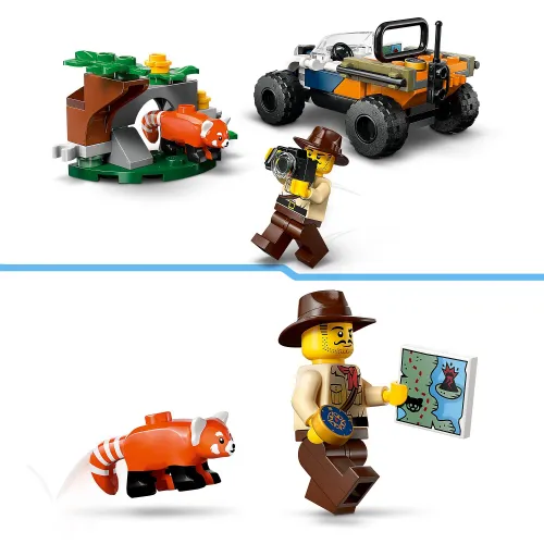 LEGO 60424 City Quad badacza dżungli z pandą czerwoną