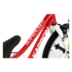 Rower dziecięcy KARBON Superlight Automatic 16 cali dla chłopca Czerwony