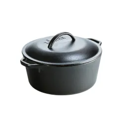 LODGE Dutch Oven 4,7 l czarny - garnek żeliwny z pokrywką