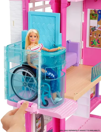 Barbie mükemmel ev Barbie yeni asansör ışığı + sesler