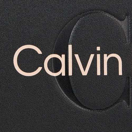 Geantă Calvin Klein Jeans sculptată EW clapă Conv25 Mono K60k607198 negru cu trandafir 01f