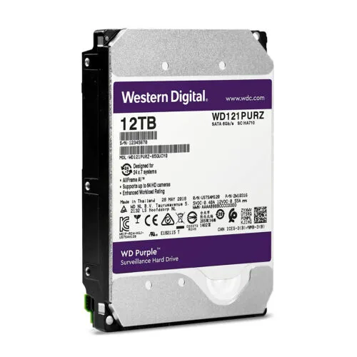 WD Purple 121purz жесткий диск-12 ТБ-3.5 " - 7200 об. / мин.-SATA - 600-256 МБ кэш