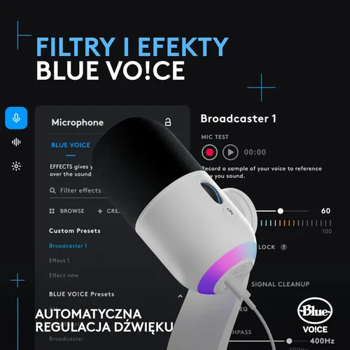 Mikrofon Logitech Yeti GX Przewodowy Dynamiczny Biały