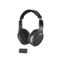 Słuchawki bezprzewodowe Hama 00221847 TV Headphones Dongle Nauszne 2.4 GHz Dongle + Bluetooth 5.3 Czarny
