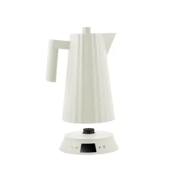 Электрический чайник Alessi Plissé MDL21, 1.7 л, 1800 Вт, регулировка температуры, белый