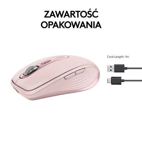 Myszka Logitech MX Anywhere 3S - różowy