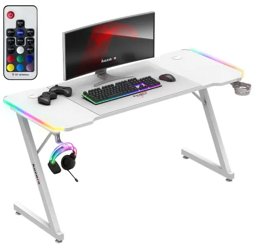 Biurko gamingowe HUZARO Hero 3.3 RGB Biały