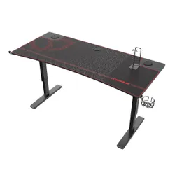 Biurko Ultradesk CRUISER 160cm Regulacja wysokości Czarno-czerwony