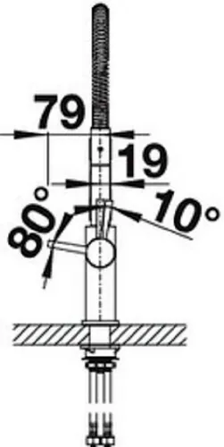Bateria BLANCO Catris-S 521476 Chrom