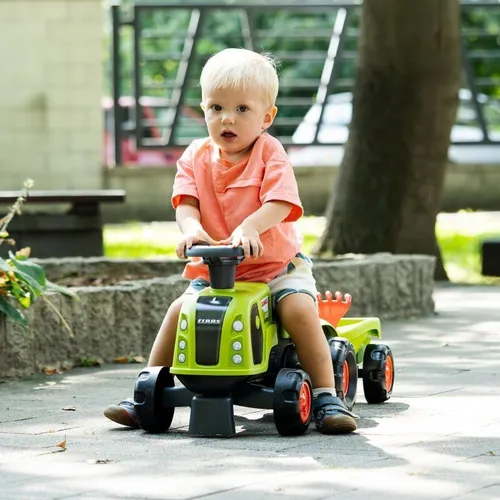Falk Jeździk Claas 470 Arion Zielony Z Przyczepką + Zestaw Do Piasku