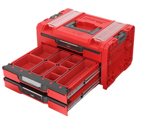Skrzynka narzędziowa QBRICK System Pro Drawer 3 Toolbox 2.0 Profi Expert Red Ultra HD Custom