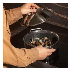 EVA TRIO 32 cm - kopułowa pokrywka ze stali nierdzewnej