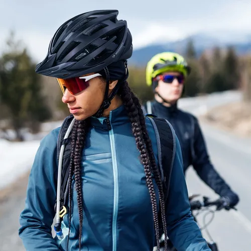 Kask rowerowy WOZINSKY HT-28VC Czarny MTB z lampką (rozmiar M)