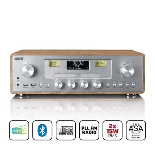 Radioodbiornik Imperial DABMAN 280CDWDSI Radio FM DAB+ Bluetooth Brązowo-srebrny