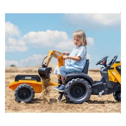 Falk Traktor Na Pedały Case Ce Z Koparką Ładowarką I Przyczepą 3-7 Lat