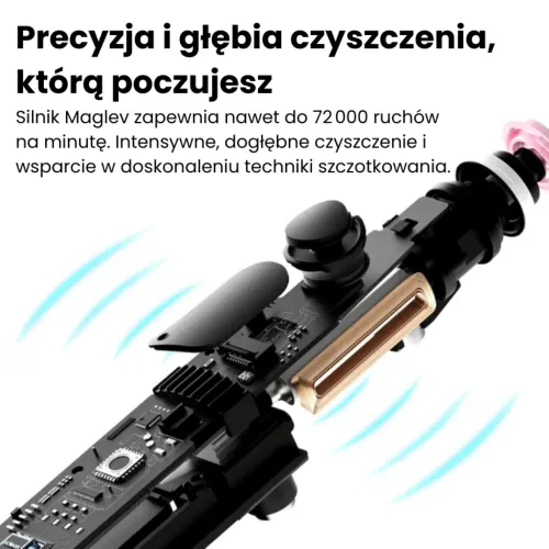 Szczoteczka soniczna OCLEAN X Kids S Różowy + etui