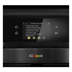 Air Fryer Frytkownica beztłuszczowa ICOOOK MFR-IC-01 Czarny 6.5l Wifi 15 automatycznych programów