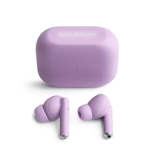 Słuchawki bezprzewodowe Colorum CTWS-02 Lavenda Dokanałowe Bluetooth 5.3 Fioletowy