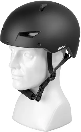 Kask rowerowy VAYOX Street VA0423BMM Czarny Miejski z lampką (rozmiar M)