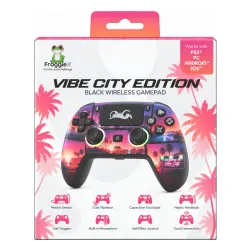 Pad FroggieX FX-P5-GP3-B Vibe City Edition do PC, PlayStation 5, Android, iOS Bezprzewodowy Czarny