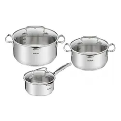Zestaw garnków TEFAL Duetto+ G719S674 16 cm/20 cm/24 cm (6 elementów) Stal nierdzewna 18/10 Możliwość mycia w zmywarce