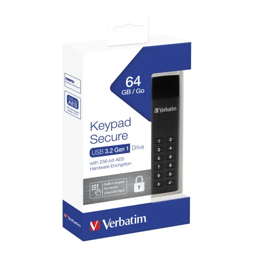 Dysk VERBATIM Keypad Secure 64GB Czarny