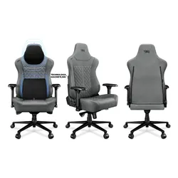 Fotel YUMISU 2052 Magnetic Jasnoszaro-czarny